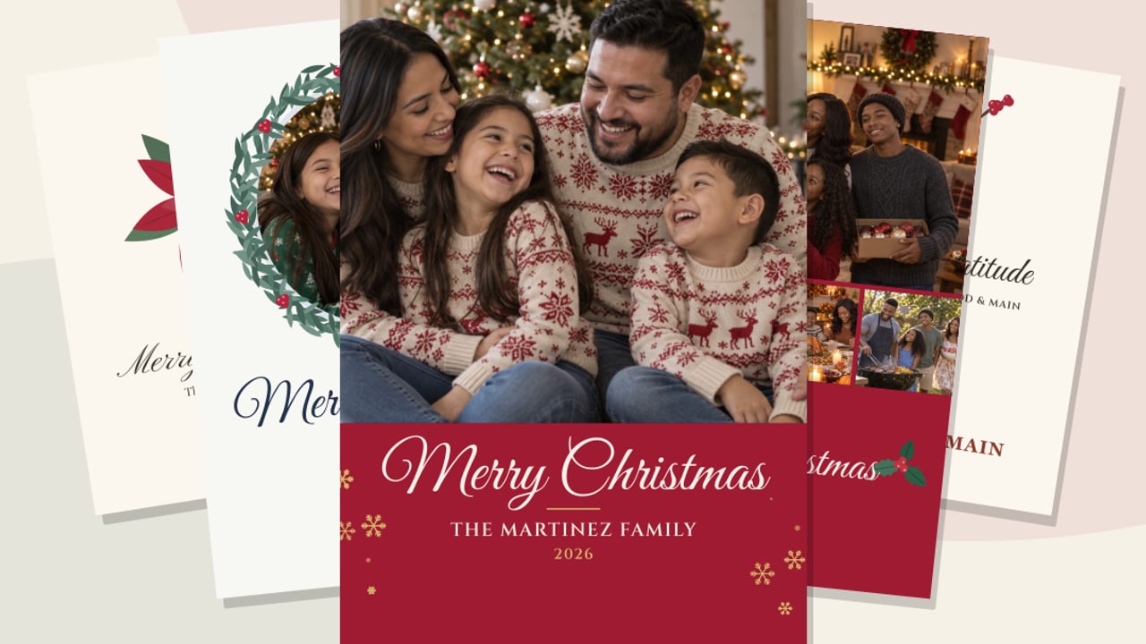 Holiday photo cards
